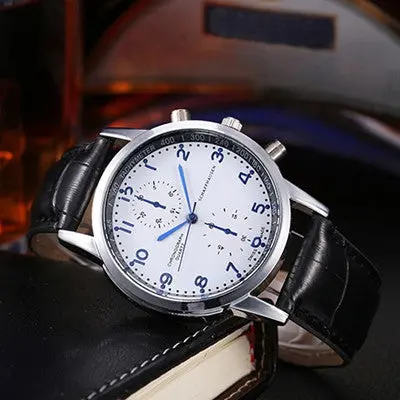 Men Watches Pu Leather Band Top Luxury Military Army Clock Dial Quartz Watch Relogio Masculino 3