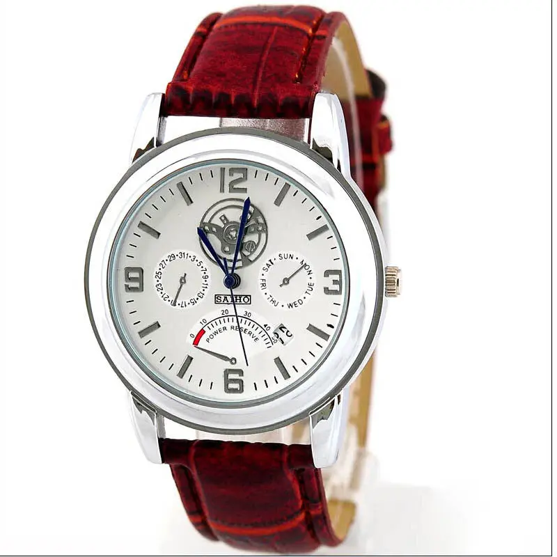 Men Watches Relogio Masculino Hombre Analog Quartz Movement Men Business Leather Strap Calendar Watch Feida 2
