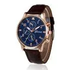 Men Watches Retro Design Leather Band Analog Alloy Quartz Wrist Watch Clock Saat Hour Wristwatch Mens Feida 2