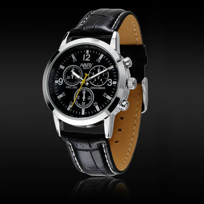 Men Watches Top Luxury Leather Strap Watches Business Casual Men Quartz Watch Full Steel Wristwatches Relogio 2