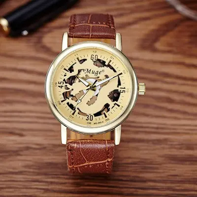 Men Watches Top Luxury Military Army Business Clock Doublesided Hollow Mechanical Relogio Masculino 1