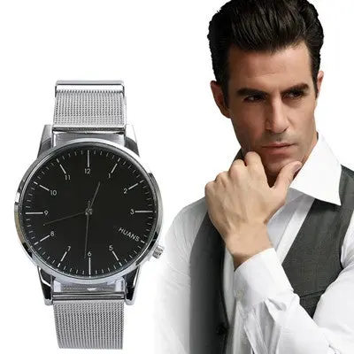 Men Watches Top Luxury Military Army Business Clock Relogio Masculino Stainless Steel Band Dial Watch 1