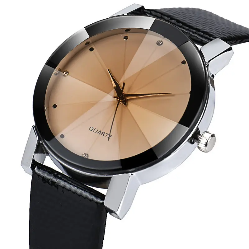 Men Watches Top Luxury Military Army Convex Surface Clock Pu Leather Band Wrist Watch Relogio Masculino 1