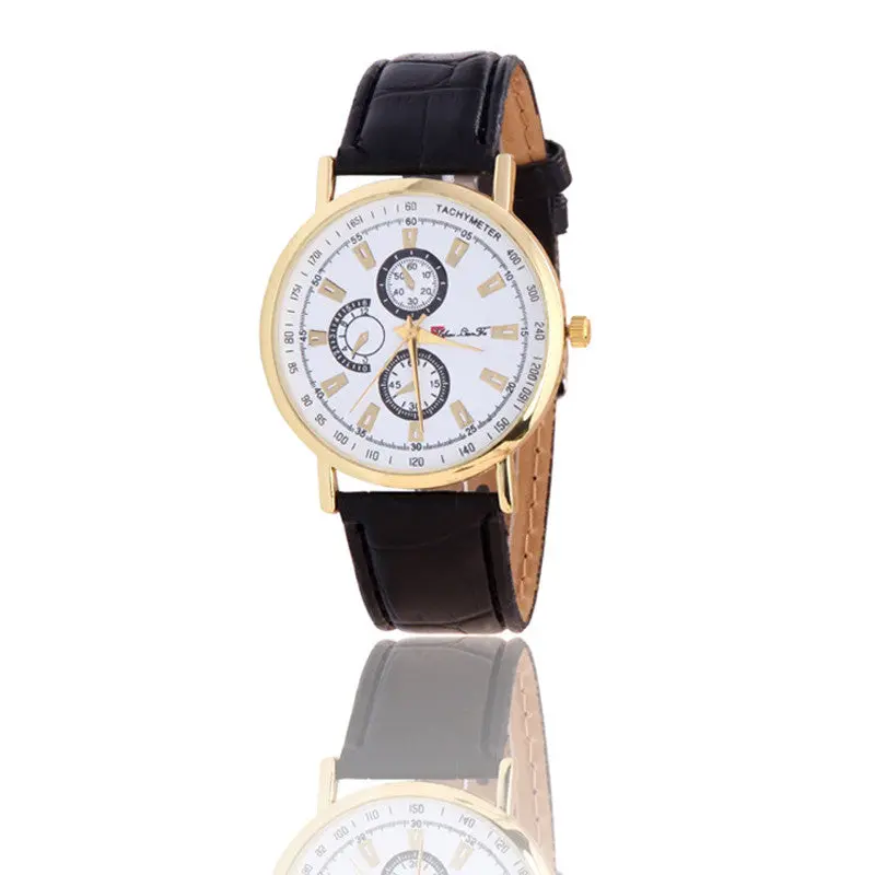 Men Watches Top Luxury Military Army Pu Leather Band Analog Clock Quartz Watch Relogio Masculino 1