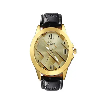 Men Watches Top Luxury Relogio Masculino Gold Silver Clock Military Army Business Pu Leather Strap 1