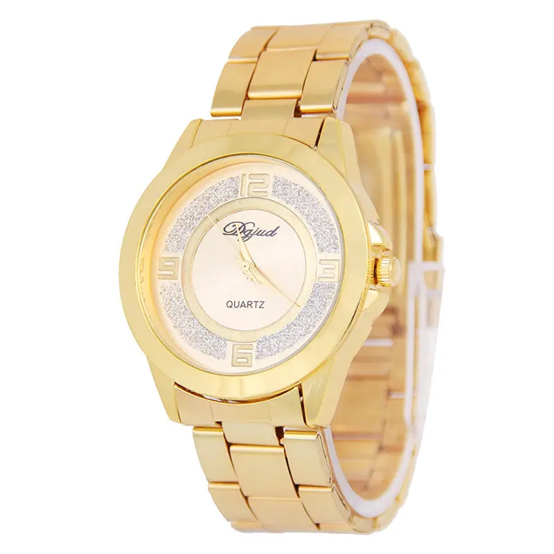 Men Watches Top Luxury Watch Stainless Steel Band Sport Quartz Wristwatch Relogios Masculinos Reloj Hombre Gold 1