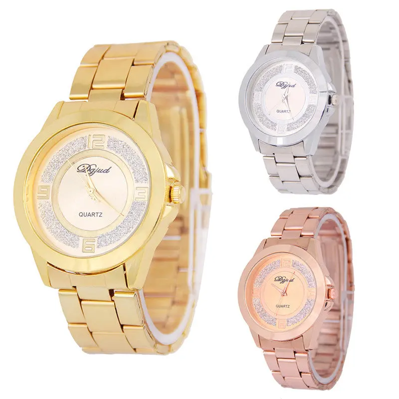 Men Watches Top Luxury Watch Stainless Steel Band Sport Quartz Wristwatch Relogios Masculinos Reloj Hombre Gold 2