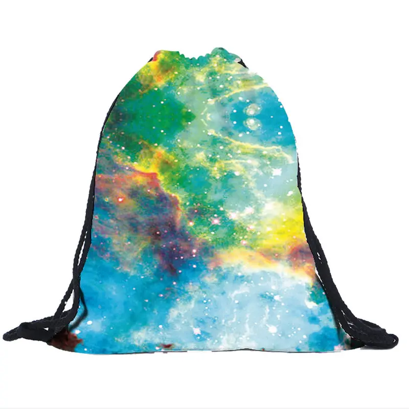 Men Women Backpack 3D Star Printing Polyester Backpack For Girls Drawstring Bag School Backpacks Travel Bag 2