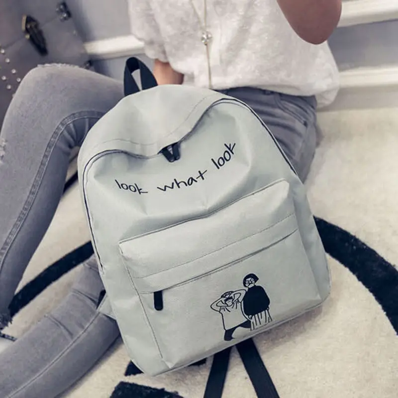 Men Women Backpack Canvas Printing Backpack For Girl Bag School Backpacks Bag Mochila Mulheres Satchel Bag 2