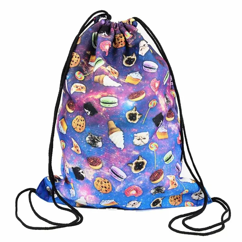 Men Women Backpack Food 3D Printing Backpack For Girls Drawstring Backpacks School Bag Travel Bags Mochila 2