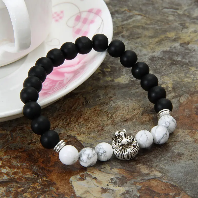 Men Women Fashion Natural Stone Bead Bracelet Lava Bracelet 3