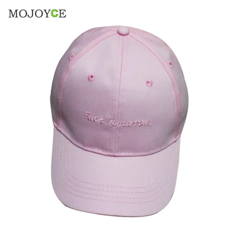 Men Women Peaked Hiphop Cap Cotton Peaked Adjustable Snapback Baseball Cap Unisex Stitchwork Baseball Hat Black White Pink 3