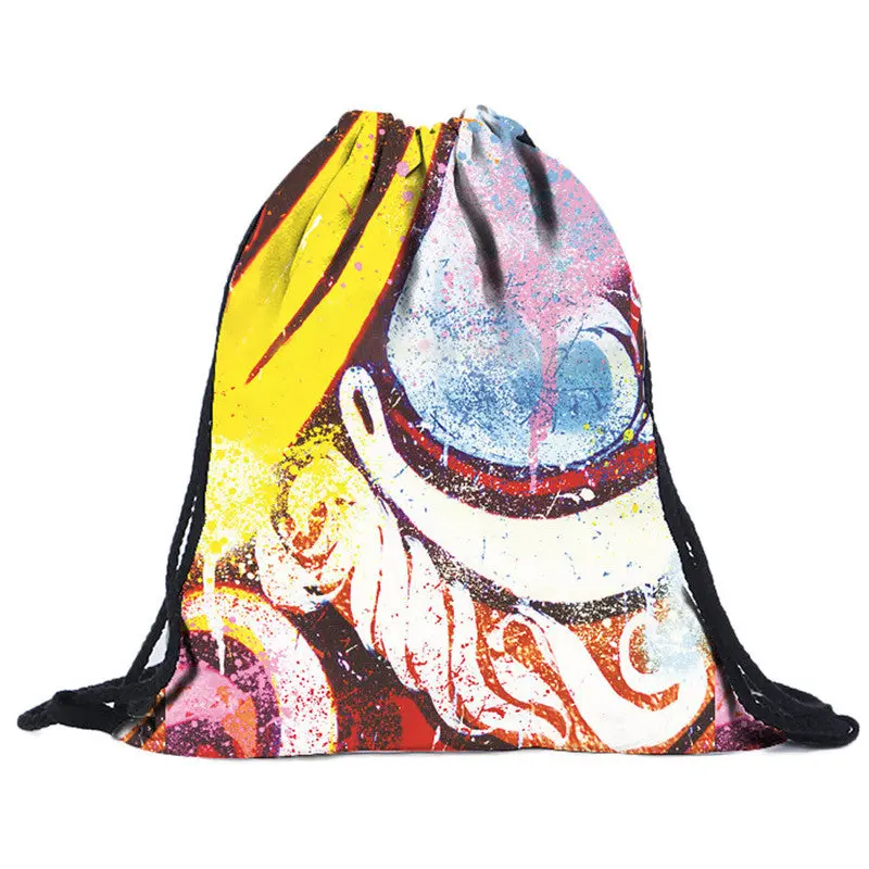 Men Women School Backpack Pistol Printing Backpack For Girls Boys Drawstring Backpacks Travel Bags Mochila Mujeres 3