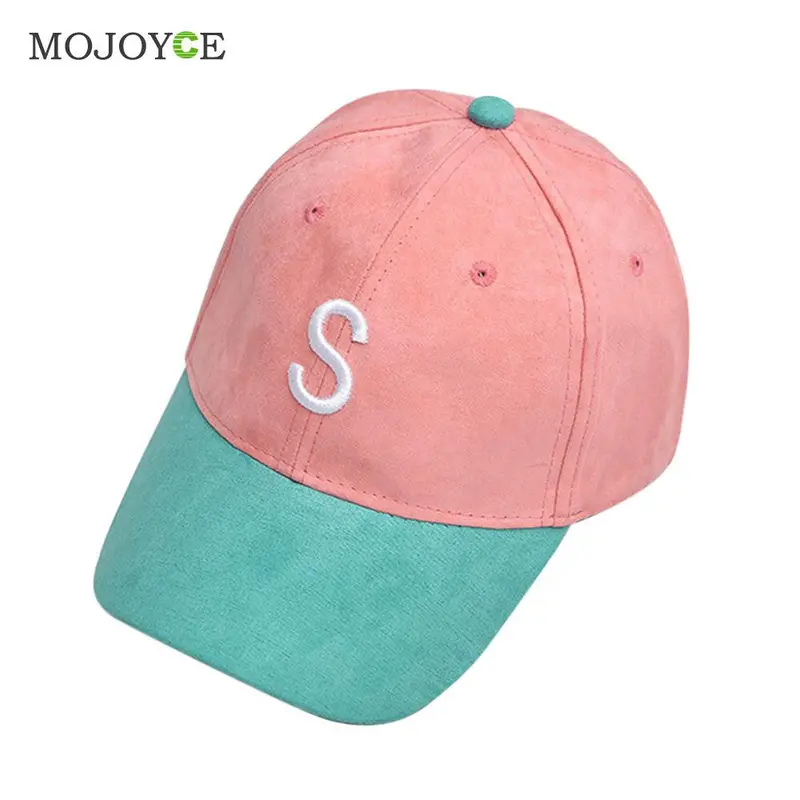 Men Women Strapback Snapback Baseball Cap Adjustable Trucker Curved Hat Women Men Faux Suede Brim Plain Blank Snapback Cap 1