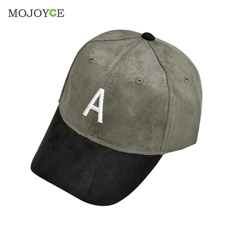 Men Women Strapback Snapback Baseball Cap Adjustable Trucker Curved Hat Women Men Faux Suede Brim Plain Blank Snapback Cap 3