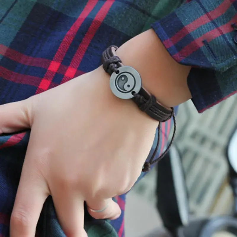 Men Women Unisex Vintage Bracelet Tai Chi Ying Yang Men Women Wristband 1