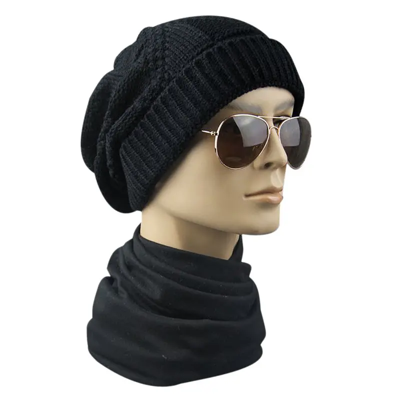 Men Women Warm Knitted Wool Hats Cap 2