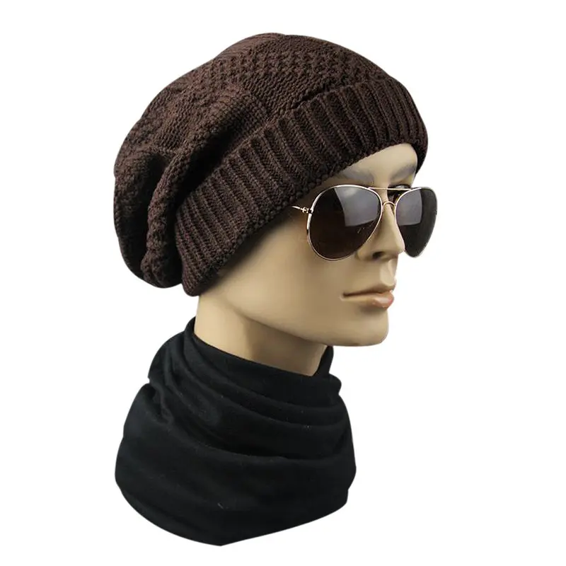 Men Women Warm Knitted Wool Hats Cap 3