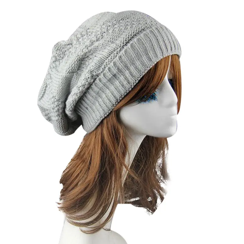 Men Women Warm Knitted Wool Hats Cap 4