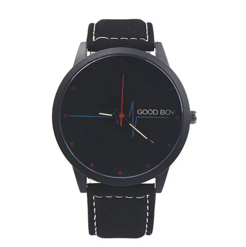 Men Women Watches Top Luxury Relogio Montre Pu Leather Band Analog Quartz Watch Clock 1