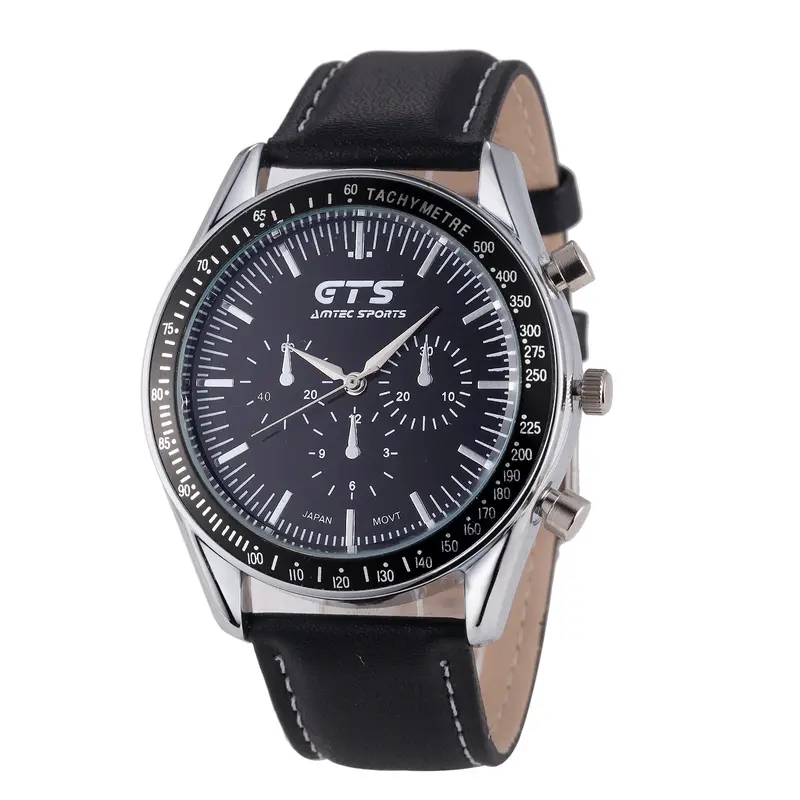 Men Wrist Watch Leather Stainless Steel Military Sport Casual Quartz Watch Watches Men Luxury Feida 1