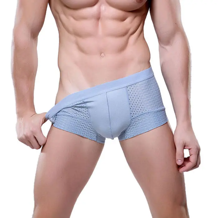 Men’s Breathable Mesh Boxer Briefs – Stylish XL–3XL Meryl Underwear for Comfort