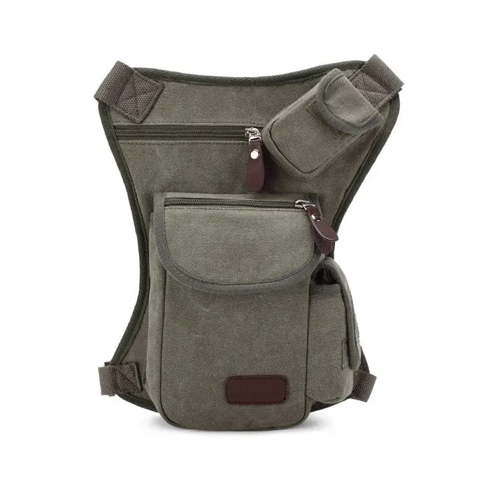 Men's Canvas Hip Belt Bum Fanny Pack Waist Multifunction Leg Bag Men Women Travel Waist Bag Money Belt Bag Bolso Cintura 1