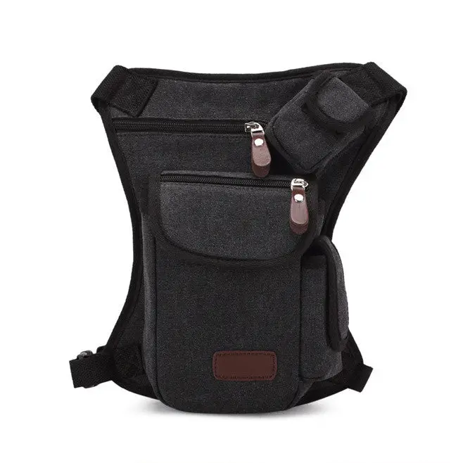 Men's Canvas Hip Belt Bum Fanny Pack Waist Multifunction Leg Bag Men Women Travel Waist Bag Money Belt Bag Bolso Cintura 3