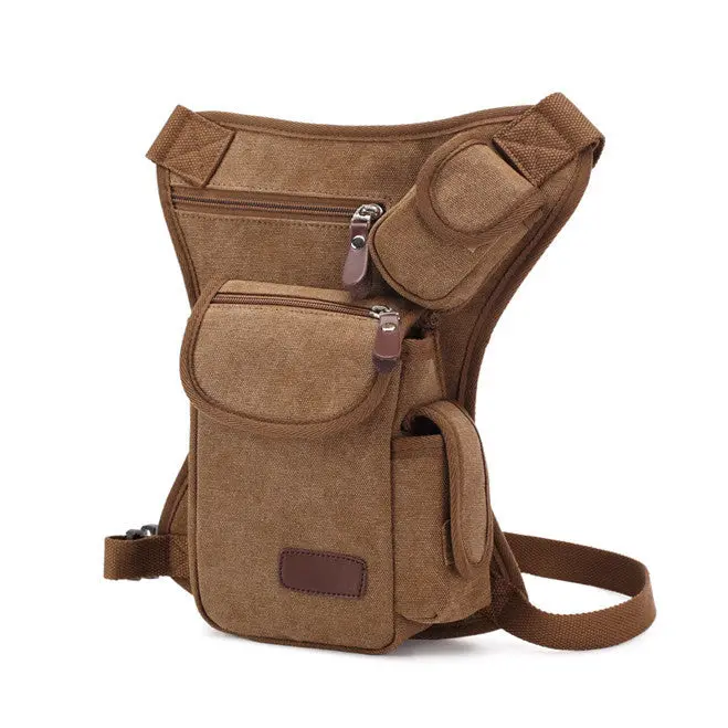 Men's Canvas Hip Belt Bum Fanny Pack Waist Multifunction Leg Bag Men Women Travel Waist Bag Money Belt Bag Bolso Cintura 4