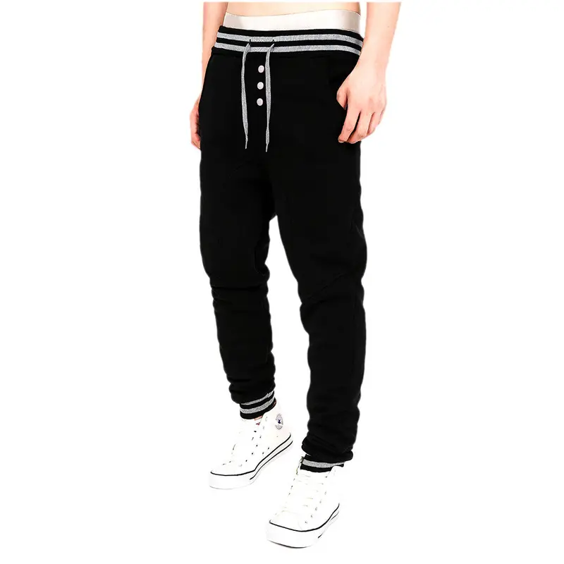 Men's Casual Harem Pants Sweatpants Drop Crotch Long Trousers Velour Pants M,L,Xl,Xxl 1