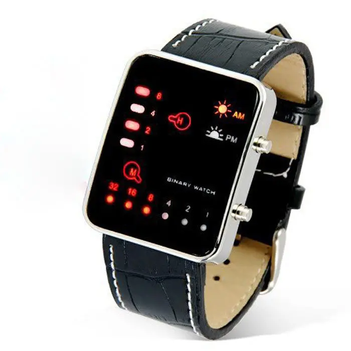 Men's Digital Watch Red Led Business Men Watches Leather Boy Casual Sports Reloj Relogio Men's Best Gift 1
