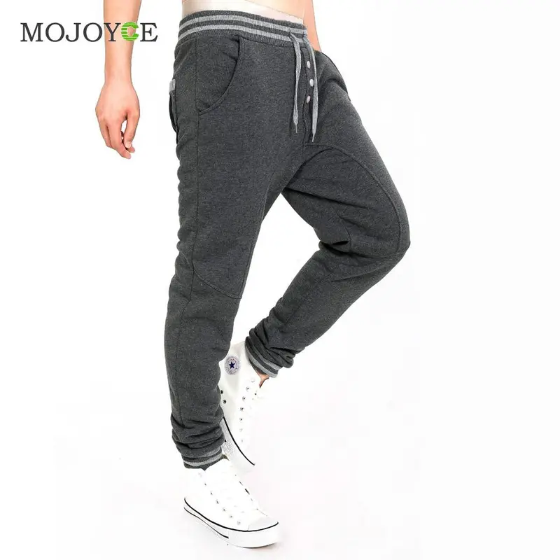 Mens Jogger Dance Sportwear Baggy Harem Pants Slacks Trousers Long Sweatpants Men's Pants Trousers Elastic Waist 10