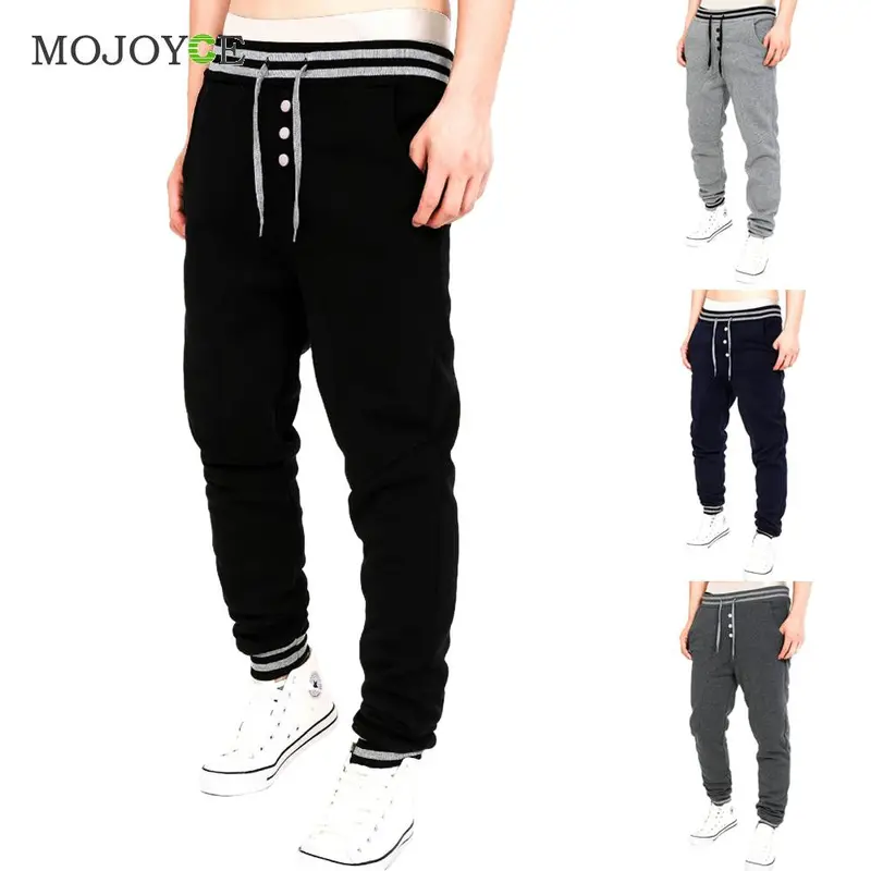 Mens Jogger Dance Sportwear Baggy Harem Pants Slacks Trousers Long Sweatpants Men's Pants Trousers Elastic Waist 6