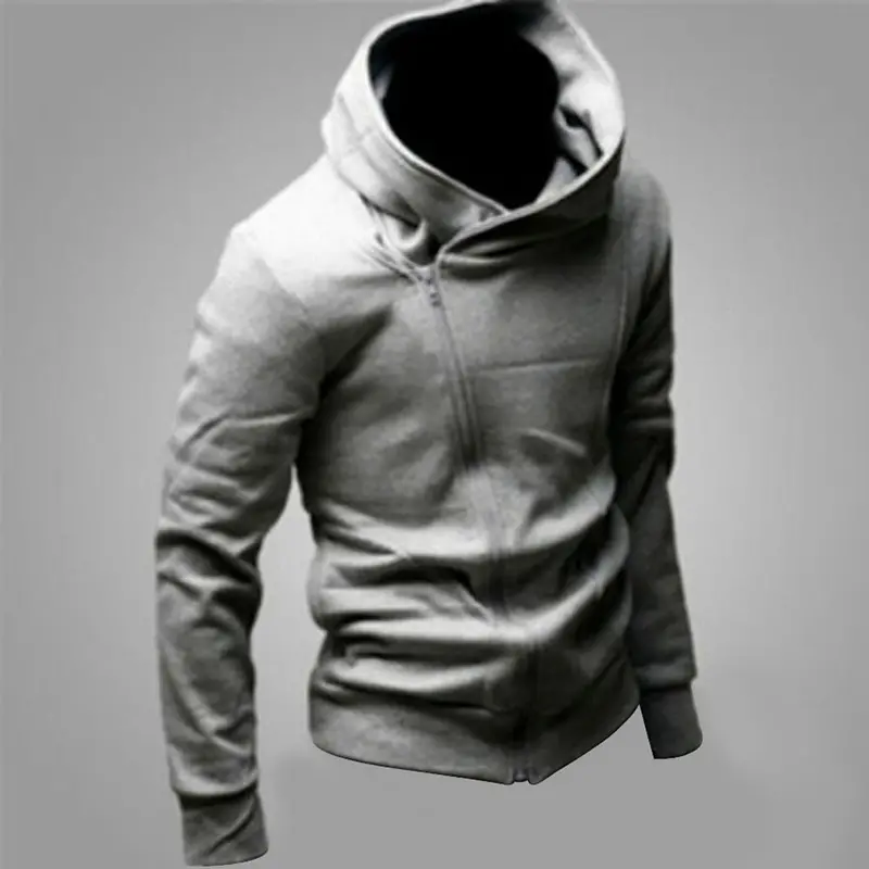 Men's Korean Slim Fit Sweater Hoodie Cardigan Jacket Coat Sweatshirt Fast Shipping 1