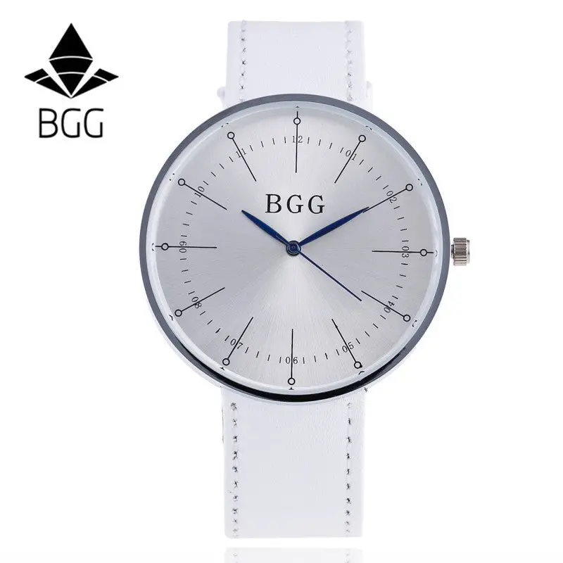 Men's Leather Band Watches Business Sport Analog Quartz Date Wrist Watch Bgg Men Watches Feida 2