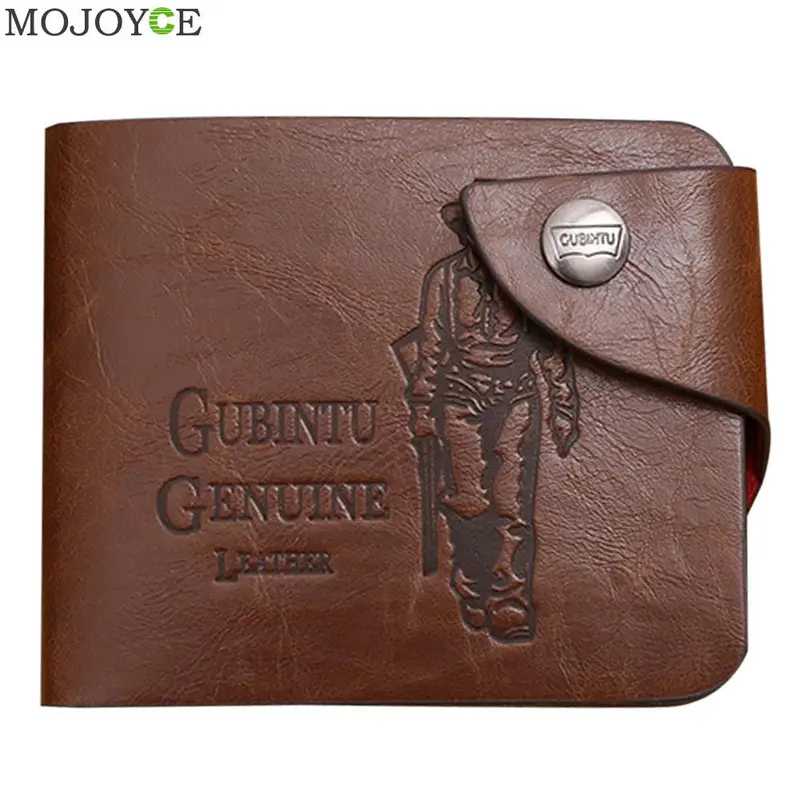 Mens Leather Bifold Wallet Card Holder Slim Coin Purse Brown Short Bifold Slim Purses Thin Money Bag Male Clutch Change Pocket 1