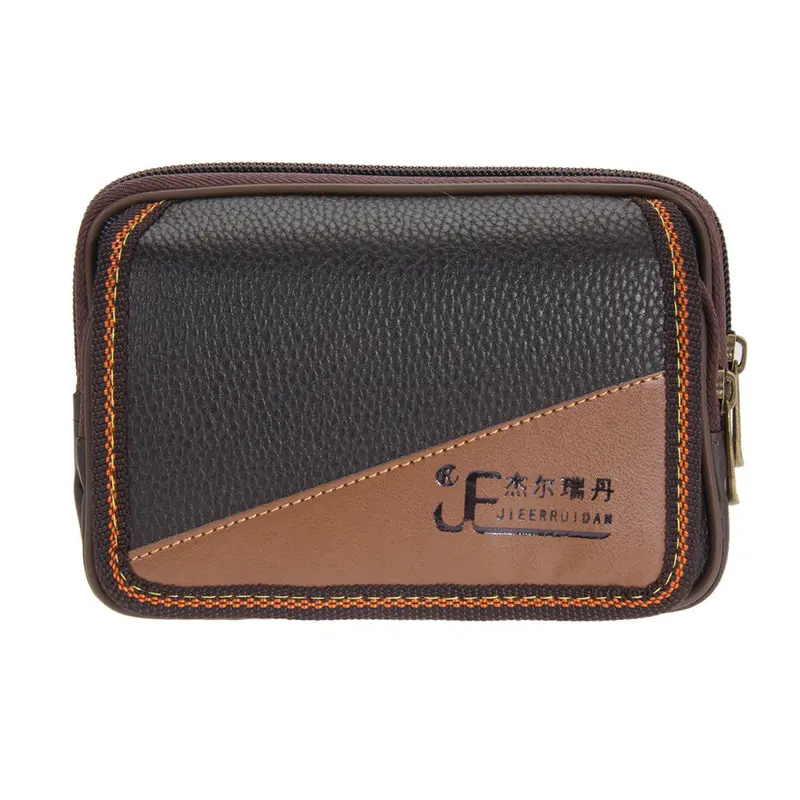 Men's Leather Clutch Pockets Wallet Bifold Business Credit Card Holder Packs Bolso Leather Waist Bag Clutches Wallet 1