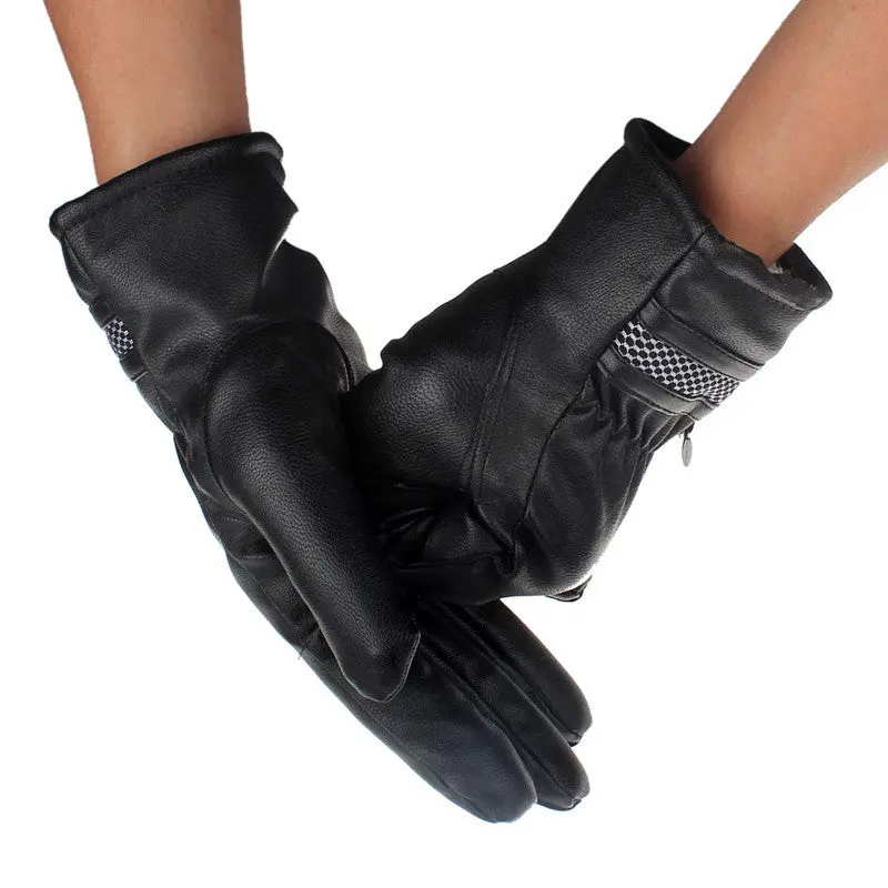Mens Luxurious Leather Gloves Super Driving Warm Gloves Men Boys Mitten 1