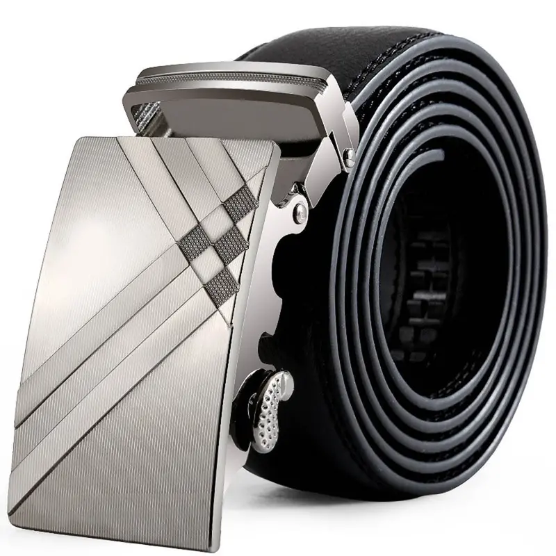 Mens Luxury Belt Business Belts Superman Automatic Buckle Leather Belt Men Accessories Casual Waist Belt 1