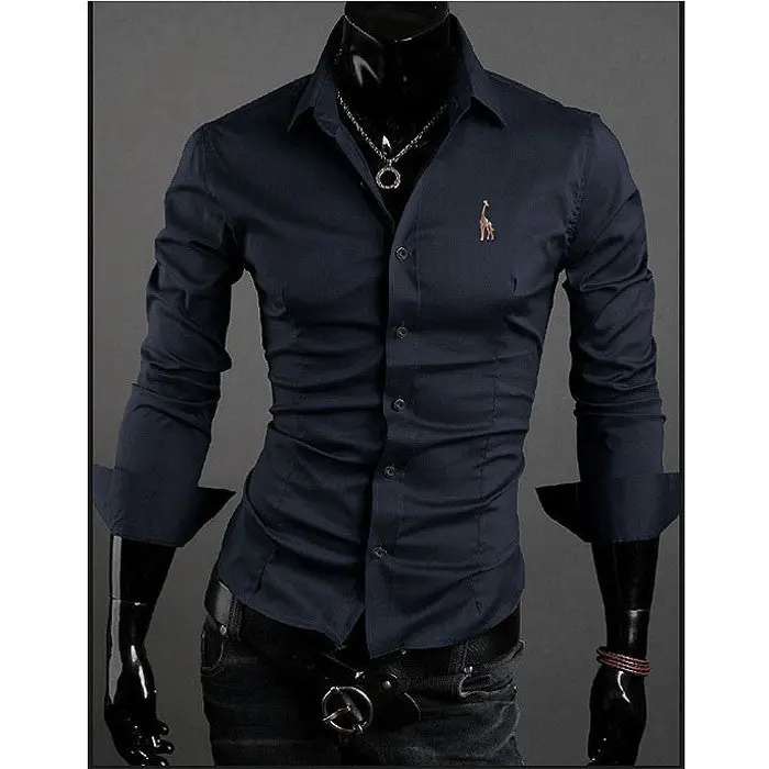 Mens Luxury Long Sleeve Casual Slim Fit Stylish Shirts 4