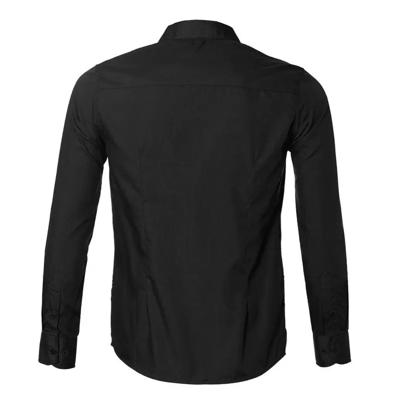Mens Luxury Stylish Casual Dress Slim Fit Shirt Casual Long Sleeve 6