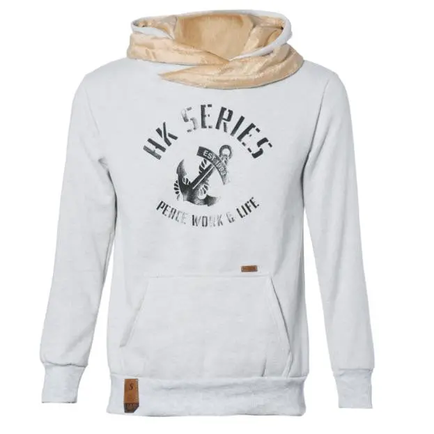 Men’s Naval-Style Hooded Sweatshirt – Warm Casual Pullover in Five Colors