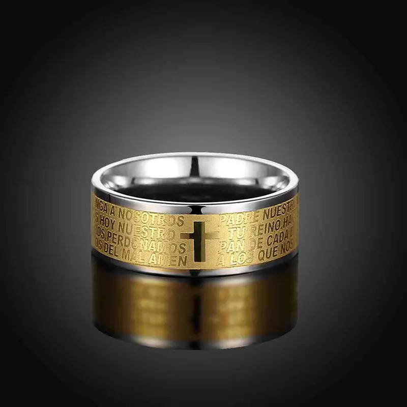 Men's Party Jewelry Engagement Ring Strip Anillos Bear Jewelry 5