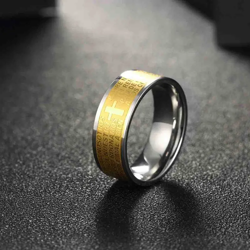 Men's Party Jewelry Engagement Ring Strip Anillos Bear Jewelry 7