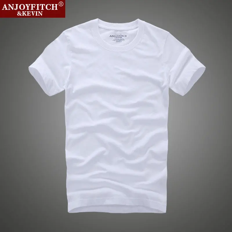 Men's Short-Sleeved Cotton T-Shirt Men Bottoming Shirt Solid Color Casual O-Neck Tops & Tees 12