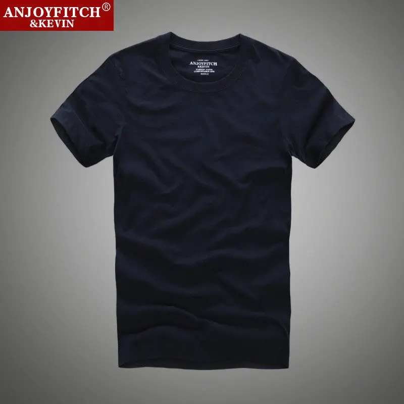 Men's Short-Sleeved Cotton T-Shirt Men Bottoming Shirt Solid Color Casual O-Neck Tops & Tees 13
