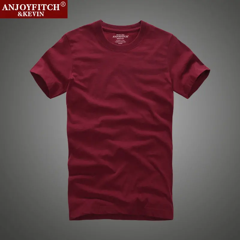 Men's Short-Sleeved Cotton T-Shirt Men Bottoming Shirt Solid Color Casual O-Neck Tops & Tees 15