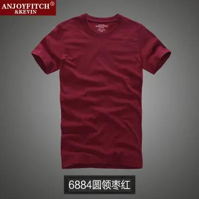 Men's Short-Sleeved Cotton T-Shirt Men Bottoming Shirt Solid Color Casual O-Neck Tops & Tees 16