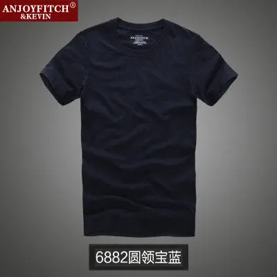 Men's Short-Sleeved Cotton T-Shirt Men Bottoming Shirt Solid Color Casual O-Neck Tops & Tees 6