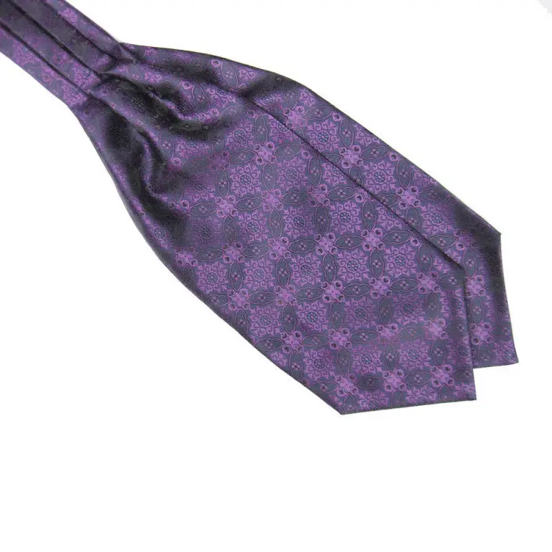 Mens Silk Scarves 9 Color Printed Party Cravat Ascot Ties Gentlemen Handkerchief Py5 2
